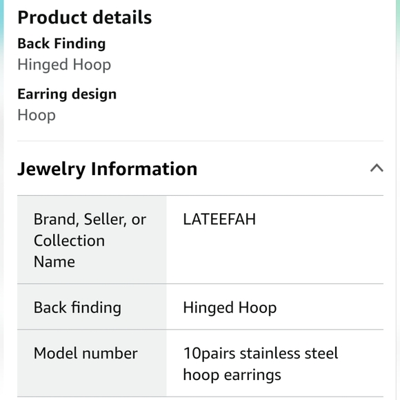 NWOT Hoop Earrings Set of 10 - Picture 3 of 5